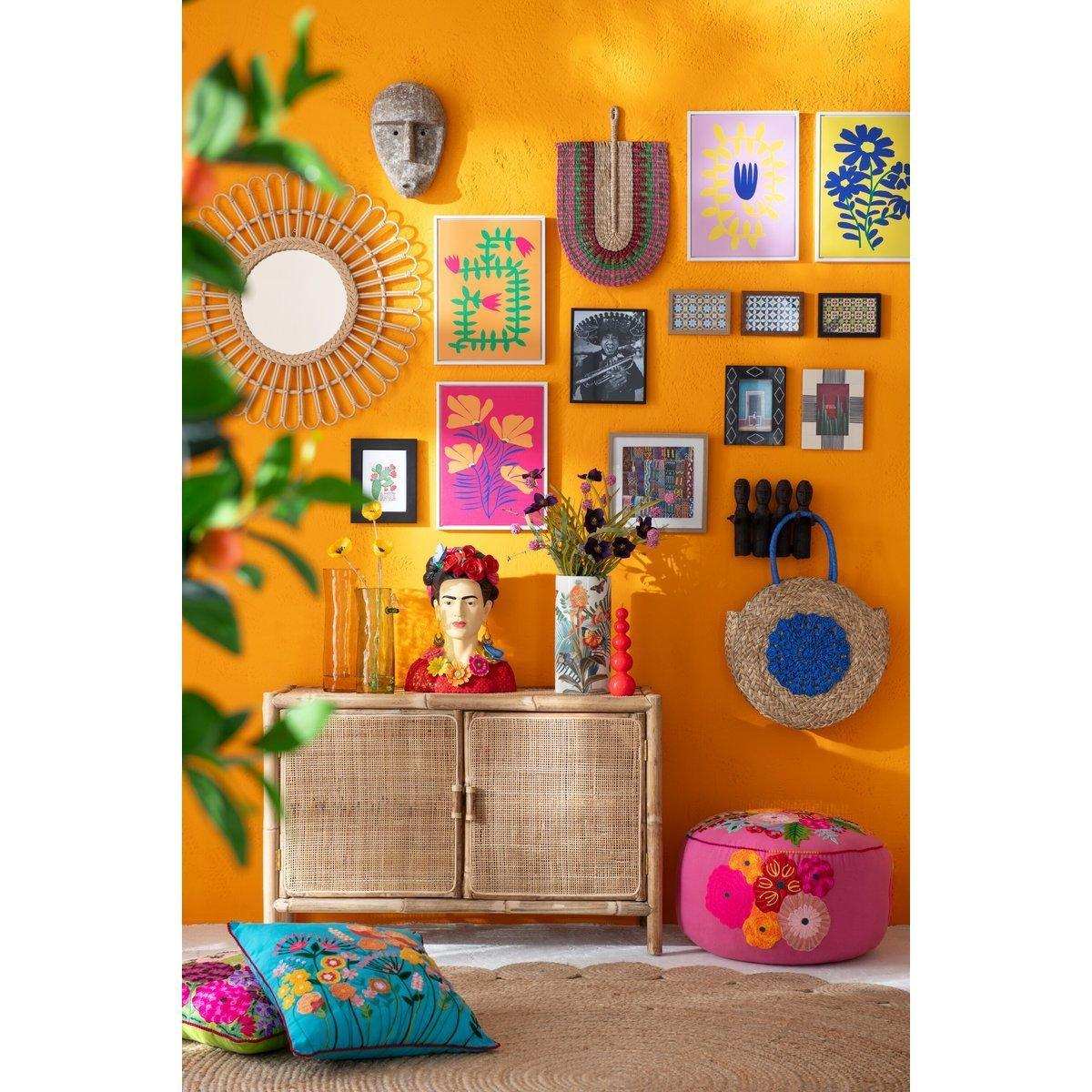J-Line Spiegel Ellen Rond - rotan - natur - klein - HomeDesign Knaus