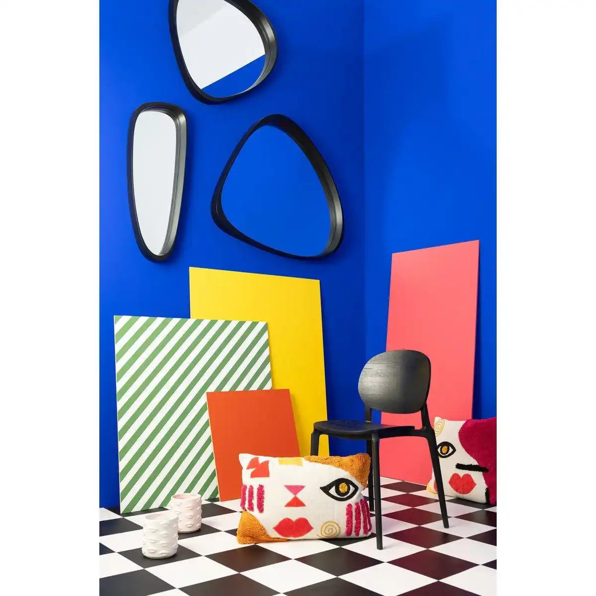 J-Line spiegel Giles - glas - zwart - small - HomeDesign Knaus