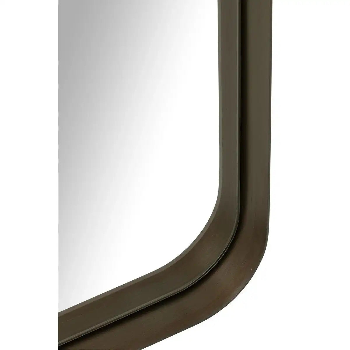 J-Line Spiegel Markus Metall/Glas Dunkelbraun Klein - HomeDesign Knaus
