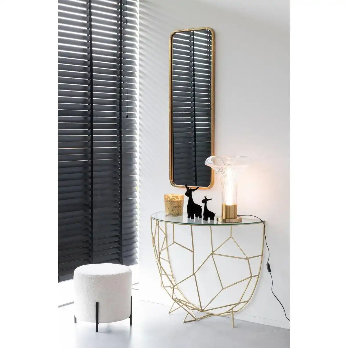 J-Line Spiegel Mona Rechteckig Eisen/Glas Gold - HomeDesign Knaus