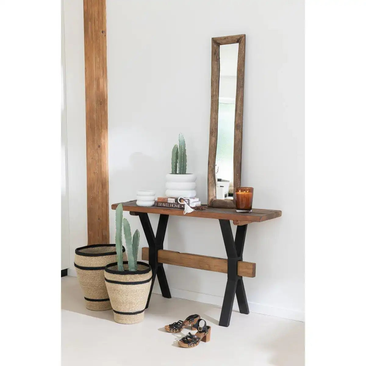J-Line Spiegel Rechteck – Holz – Braun – klein - HomeDesign Knaus