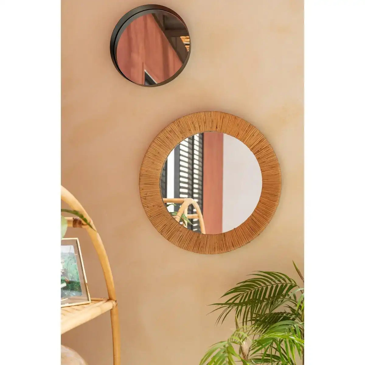 J-Line Spiegel Round Edge – Metall – Schwarz – klein - HomeDesign Knaus