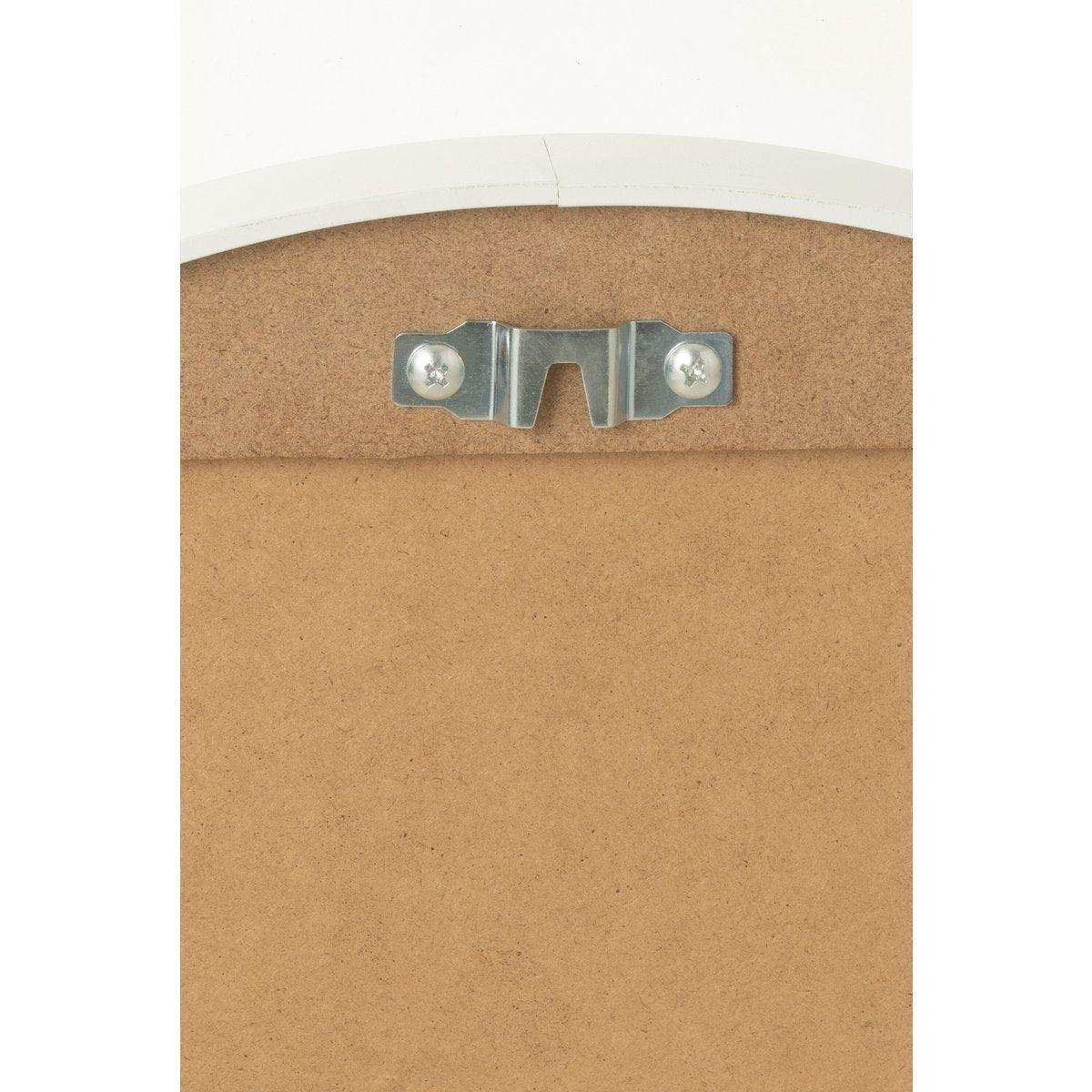 J-line Spiegel Rund - Glas/Metall - Weiß - Klein - HomeDesign Knaus