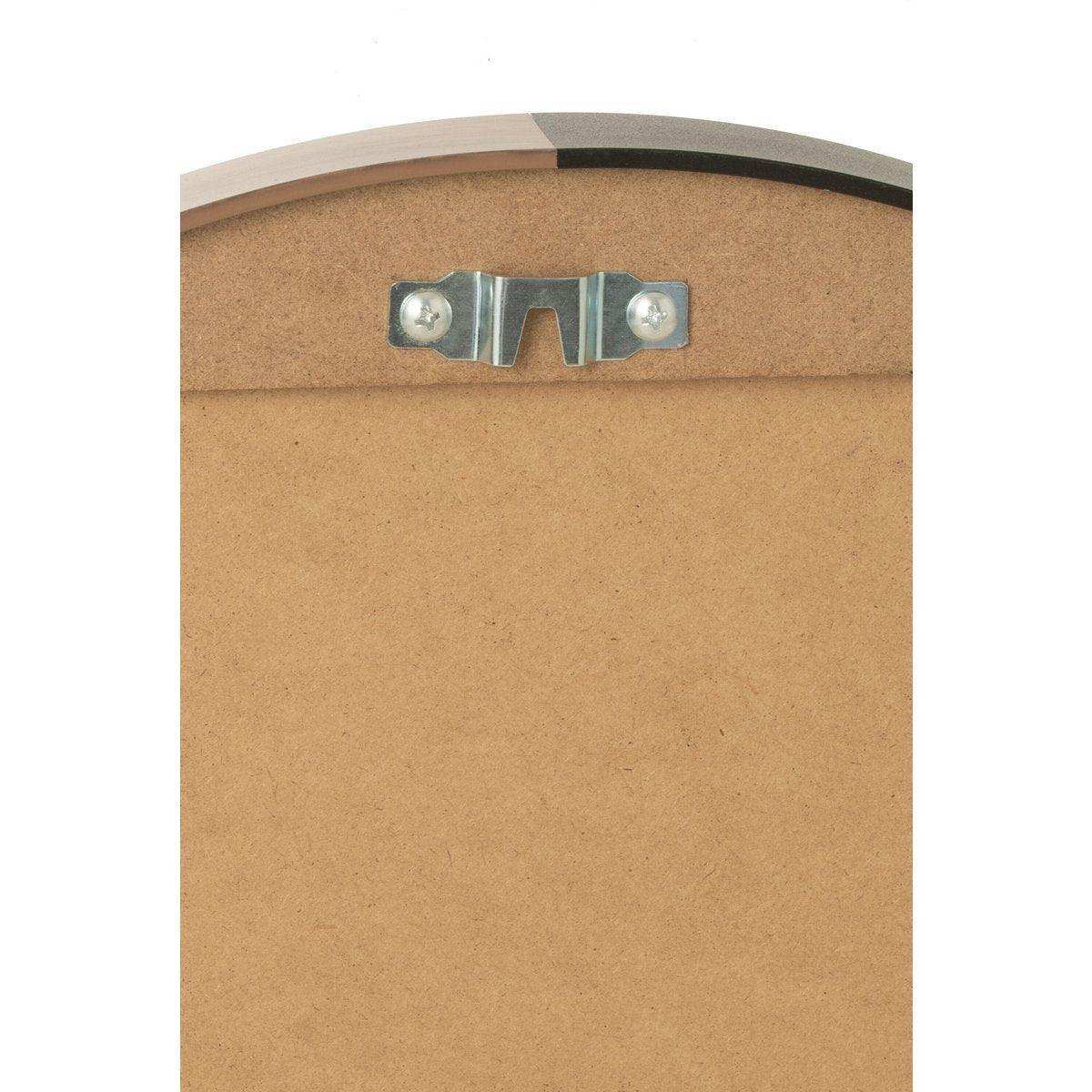 J-Line Spiegel Rund – Metall/Holz – Schwarz – klein - HomeDesign Knaus