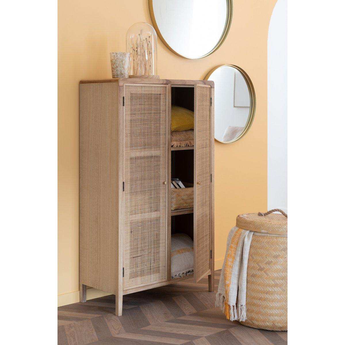 J-Line Spiegel, rund, mit hoher Kante, Metall/Glas, goldfarben, groß - HomeDesign Knaus