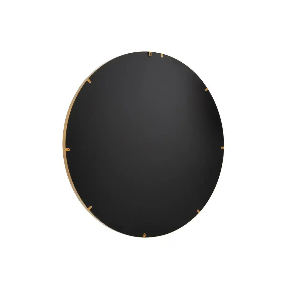 J-Line Spiegel, rund, mit hoher Kante, Metall/Glas, goldfarben, groß - HomeDesign Knaus