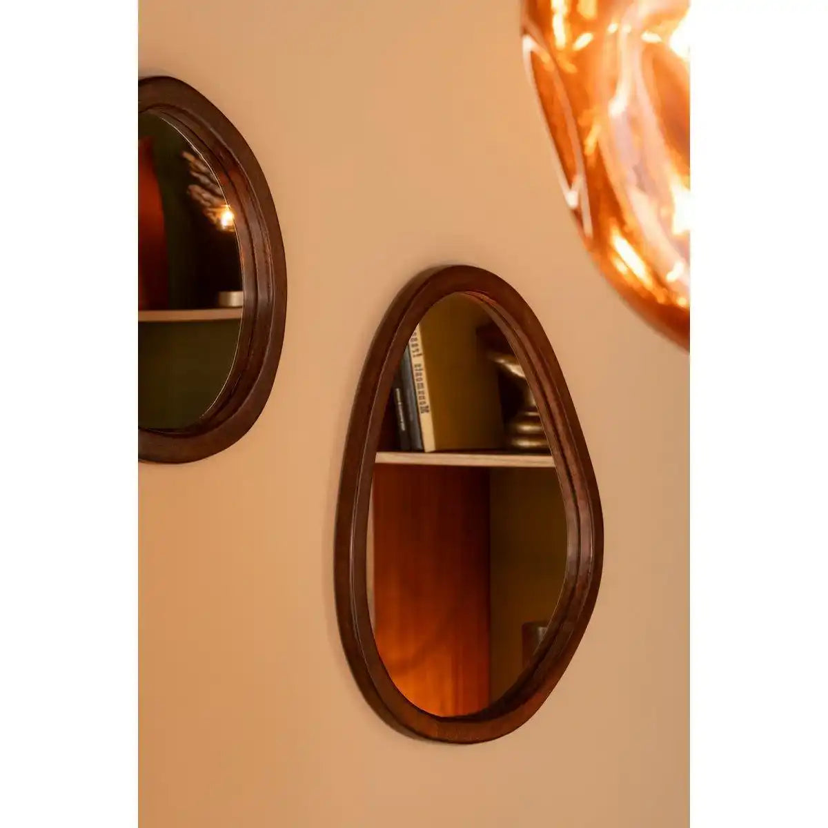 J-Line Spiegel Whisp Mango Hout/Mdf Bruin Large - HomeDesign Knaus