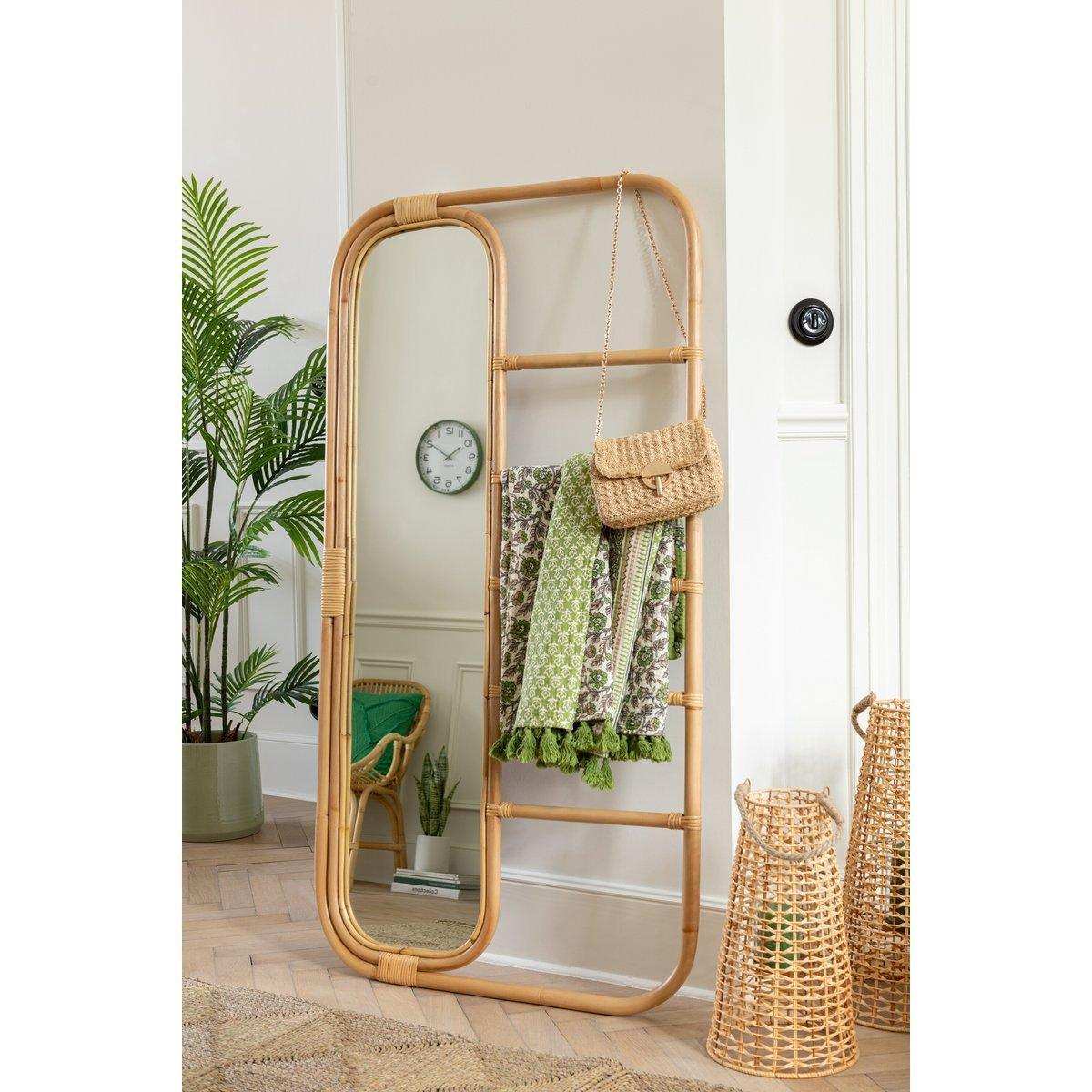 J-Line Spiegelleiter - Rotan - Natur - HomeDesign Knaus