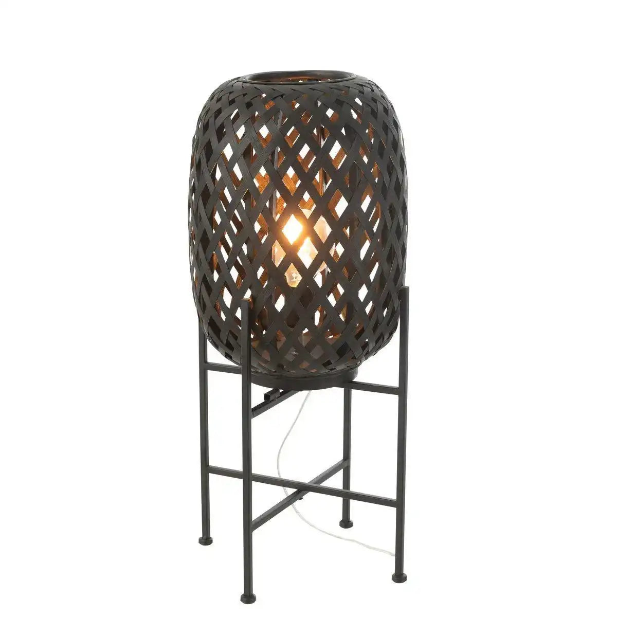 J-Line Staande Lampe – Holz – Schwarz - HomeDesign Knaus