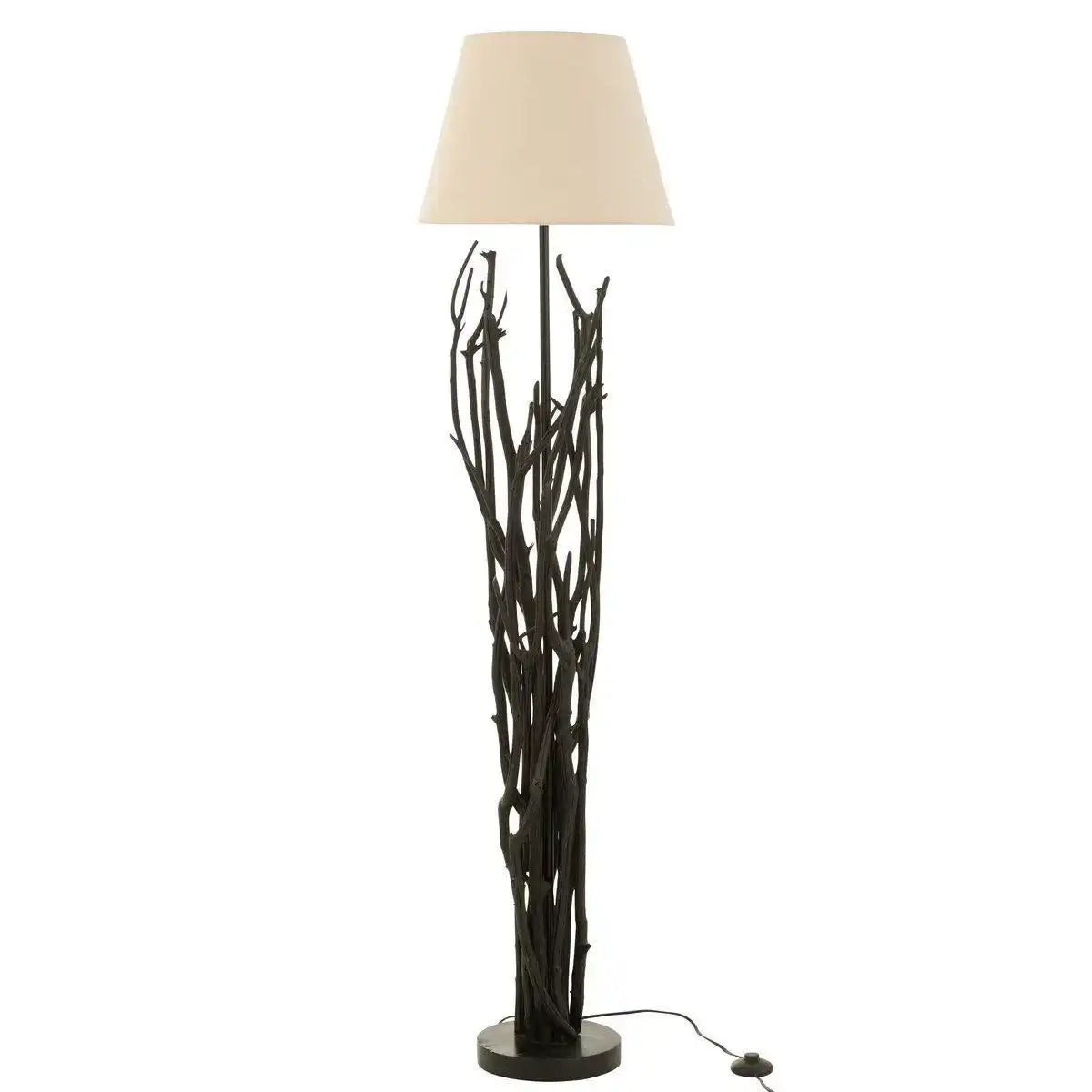 J-Line Stehlampe Zweige Kastanie – Holz – Schwarz - HomeDesign Knaus