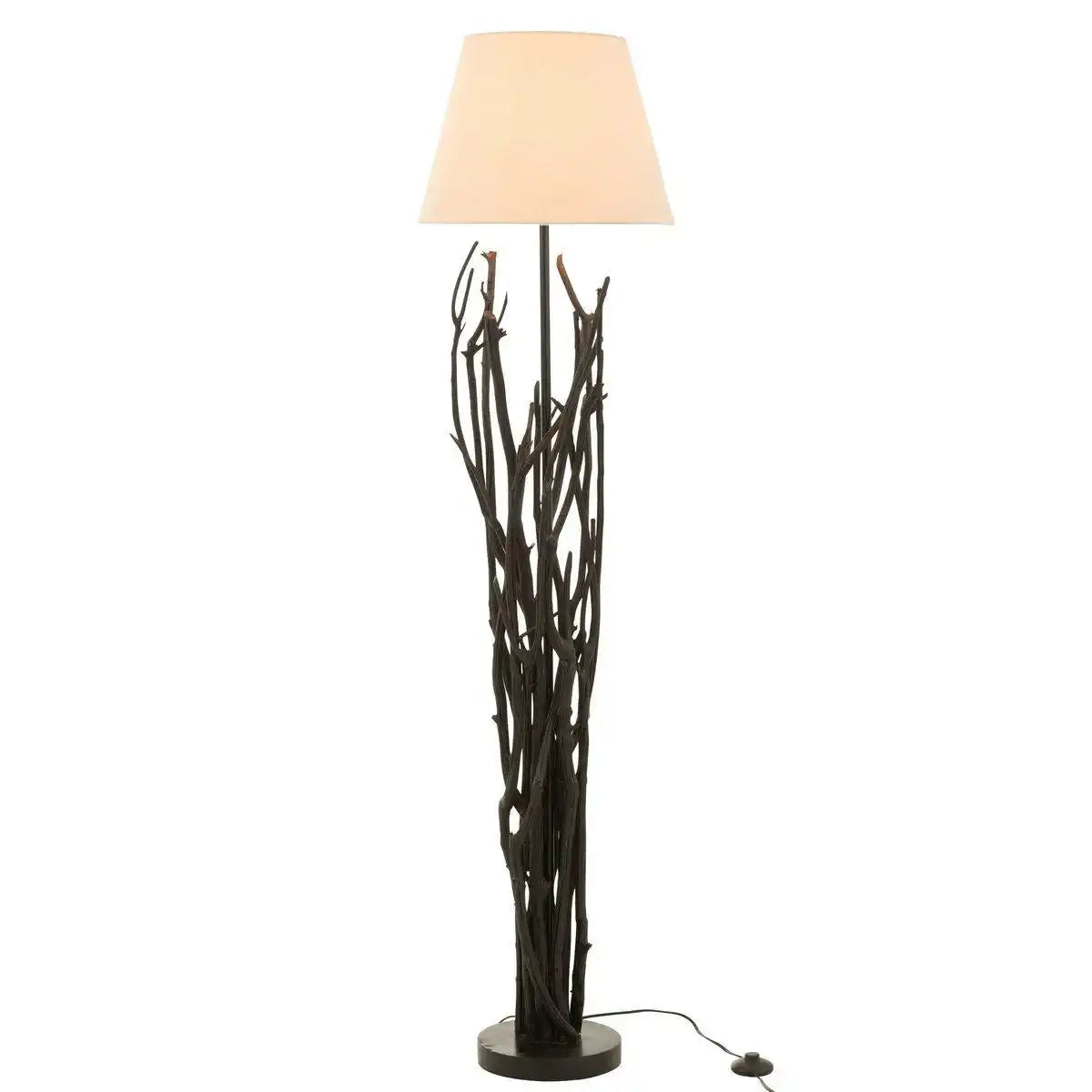 J-Line Stehlampe Zweige Kastanie – Holz – Schwarz - HomeDesign Knaus
