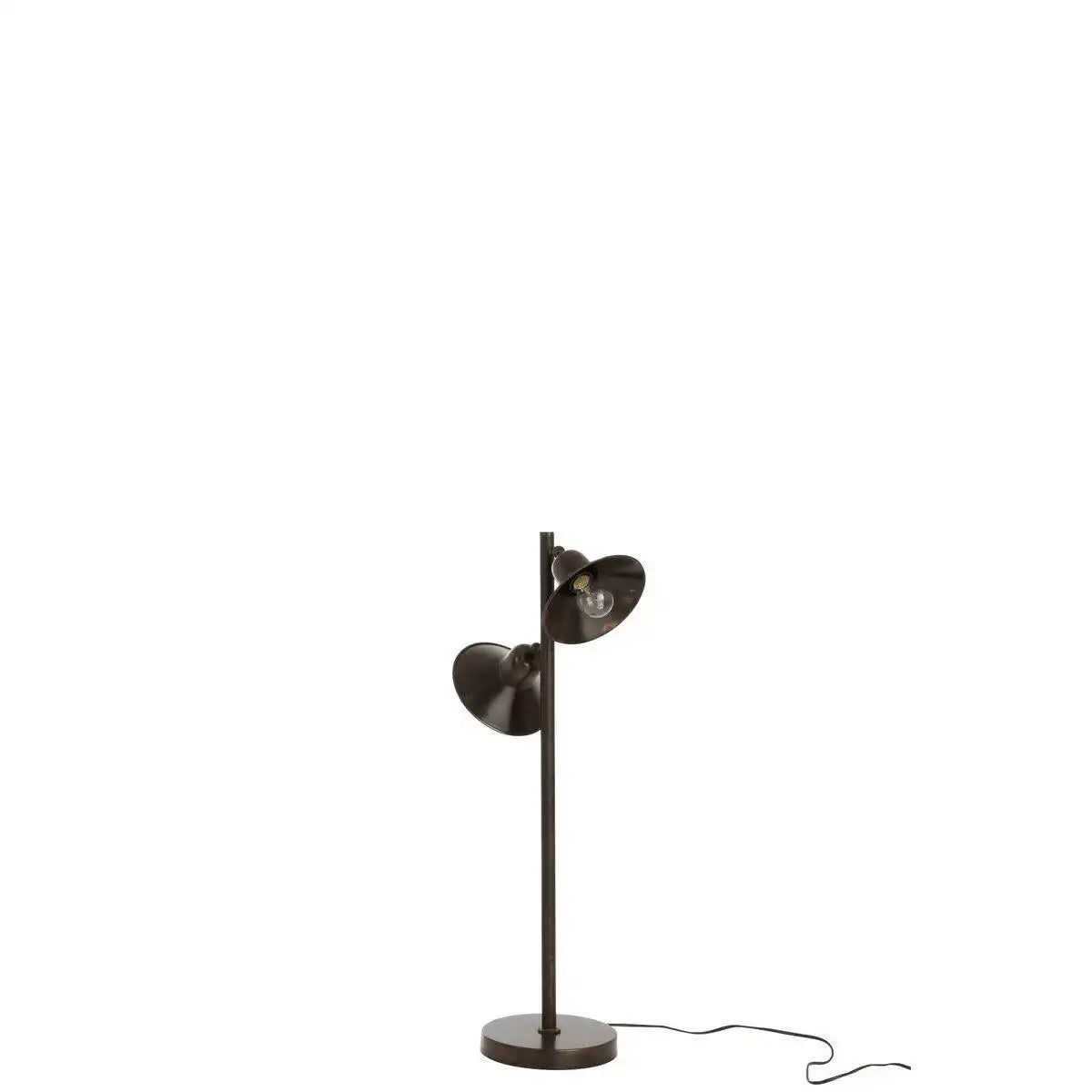 J-Line Stehleuchte 2 Lampen – Eisen – Dunkelbraun - HomeDesign Knaus