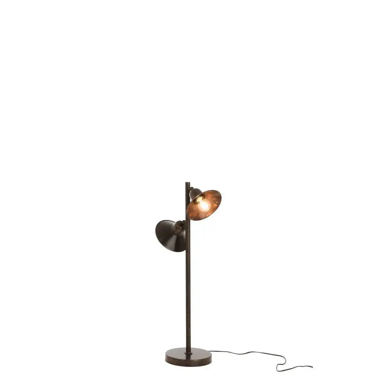 J-Line Stehleuchte 2 Lampen – Eisen – Dunkelbraun - HomeDesign Knaus
