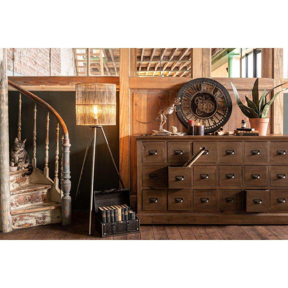 J-Line Stehleuchte Antik – Metall – Braun – groß - HomeDesign Knaus