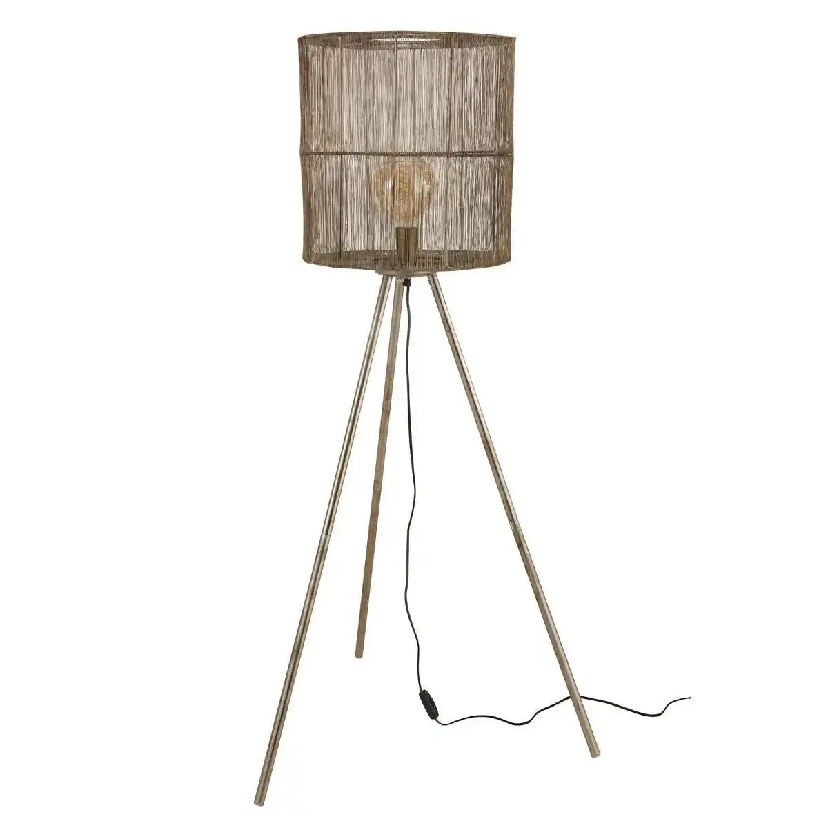 J-Line Stehleuchte Antik – Metall – Braun – groß - HomeDesign Knaus
