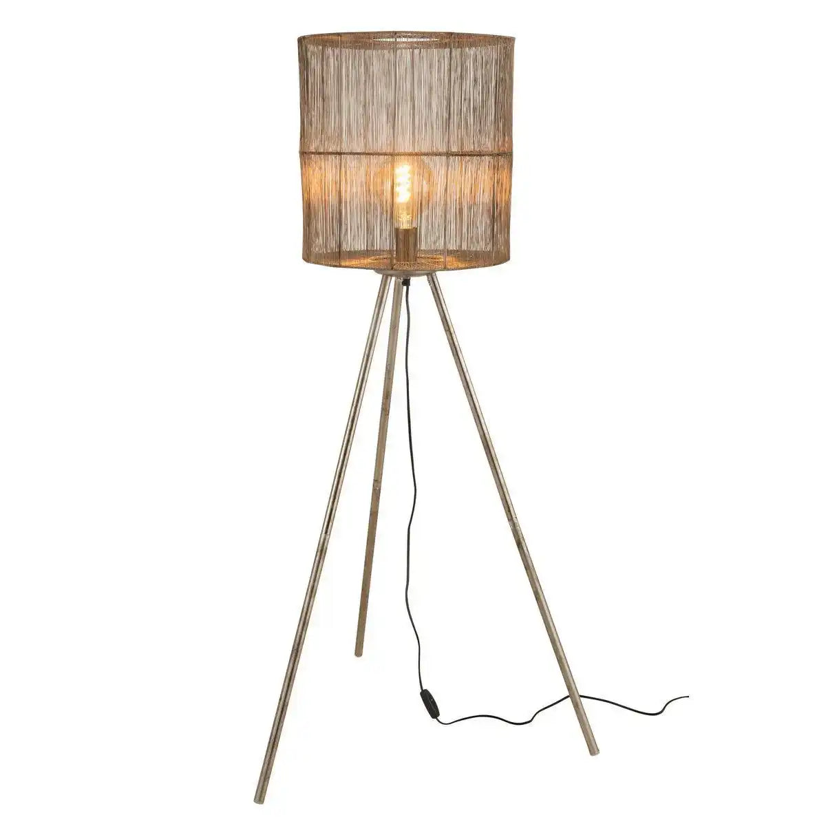 J-Line Stehleuchte Antik – Metall – Braun – groß - HomeDesign Knaus