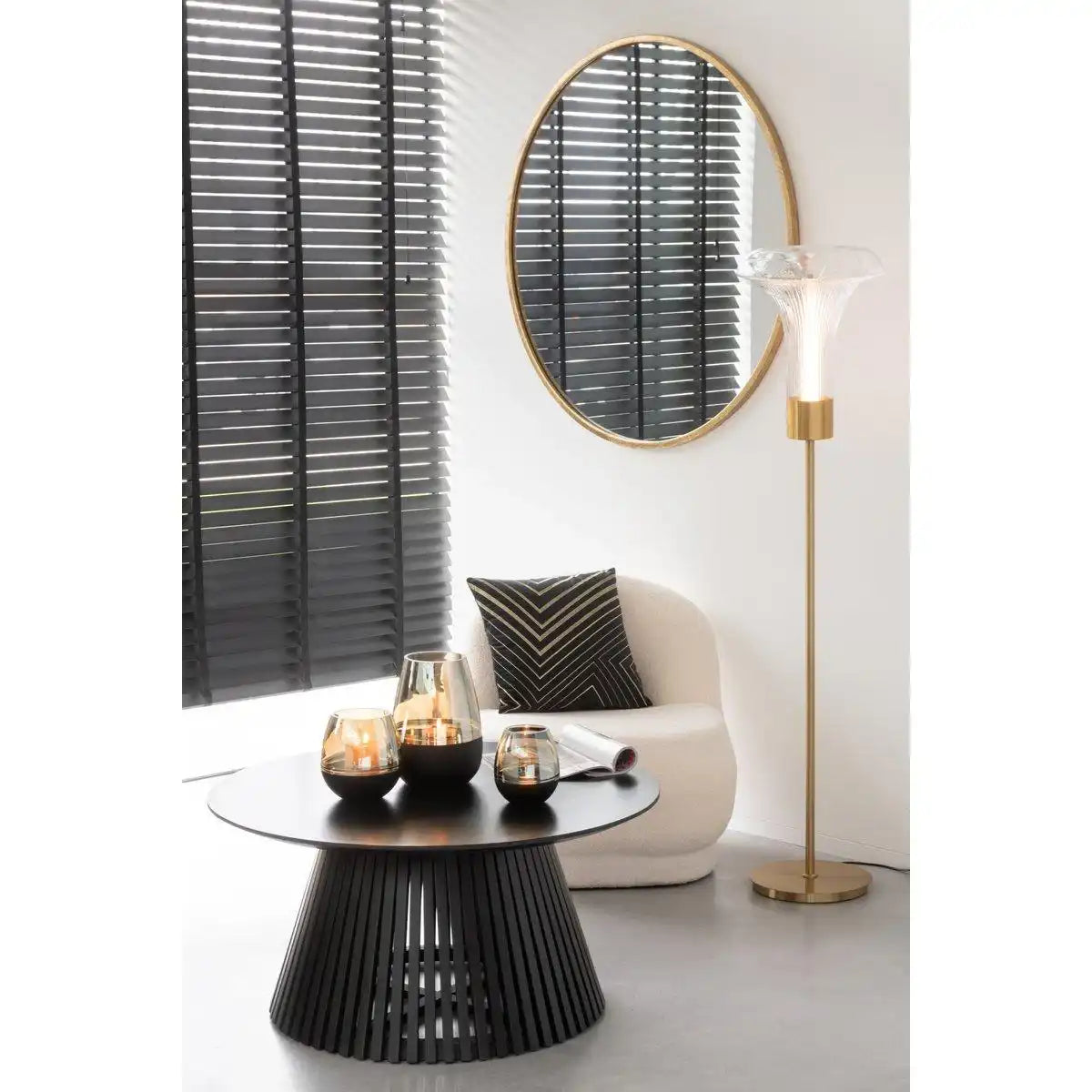 J-Line Stehleuchte LED Gold Metall Transparent - HomeDesign Knaus