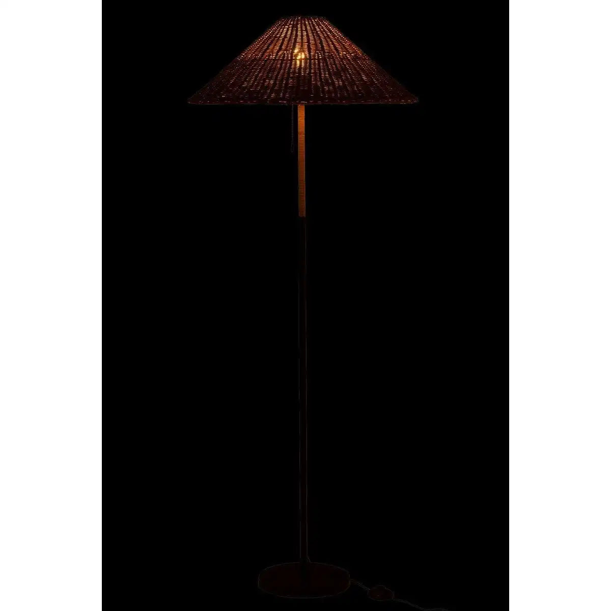 J-Line Stehleuchte - Metall/Rattan - Schwarz/Natur - HomeDesign Knaus