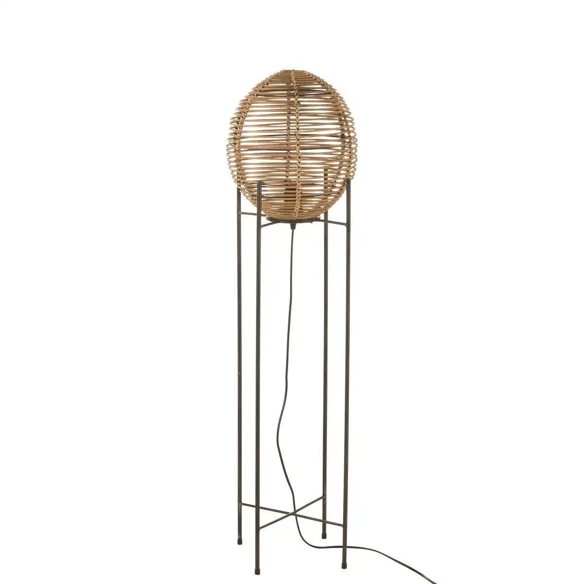 J-Line Stehleuchte On Frame - Metall/Rotin - Natur - HomeDesign Knaus
