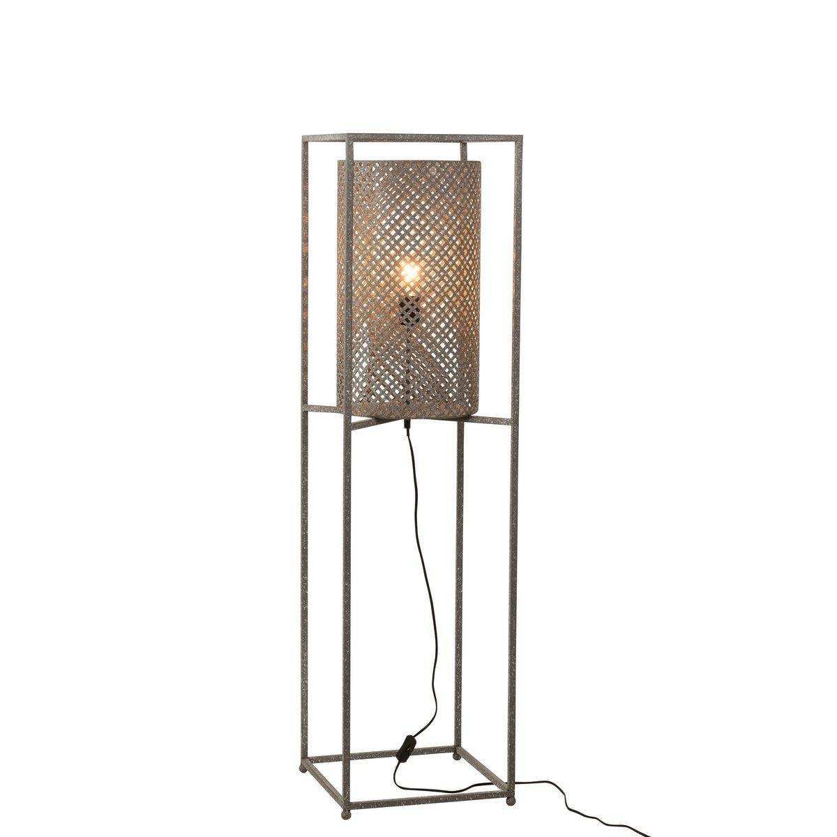 J-Line Stehleuchte Straight Holes - Metall - Grau - klein - HomeDesign Knaus