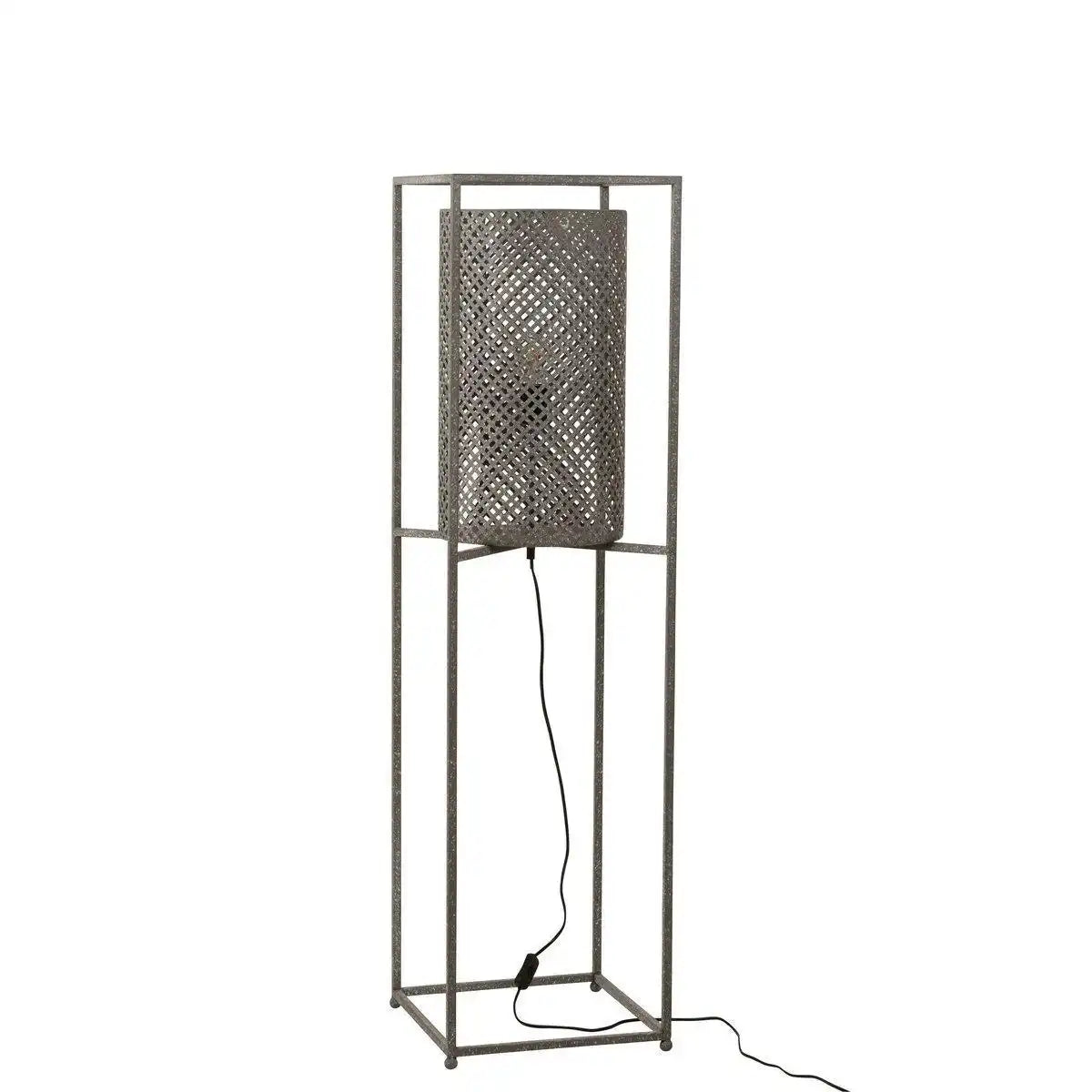 J-Line Stehleuchte Straight Holes - Metall - Grau - klein - HomeDesign Knaus