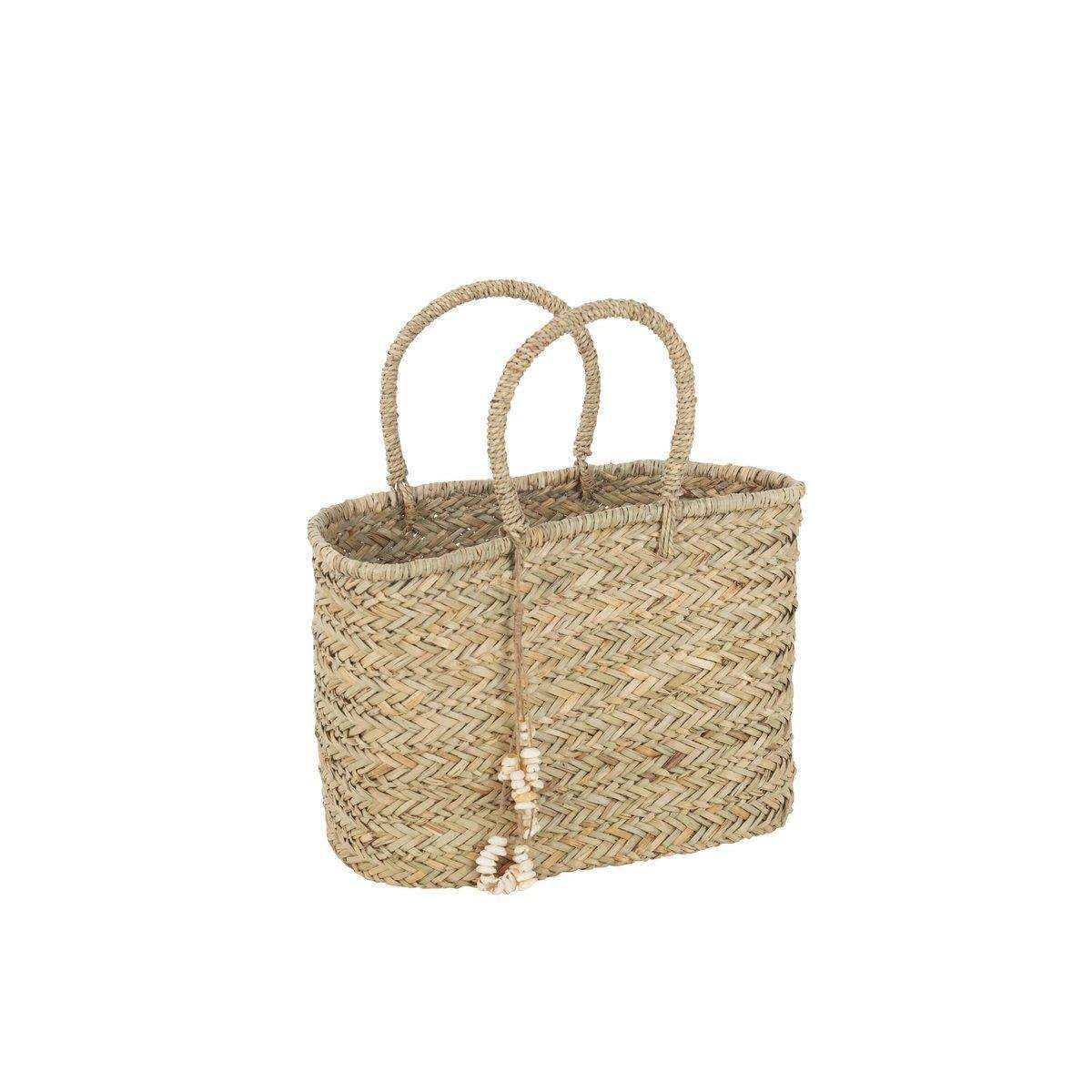 J-Line Strandtasche Muscheln Jute Natur Groß - HomeDesign Knaus