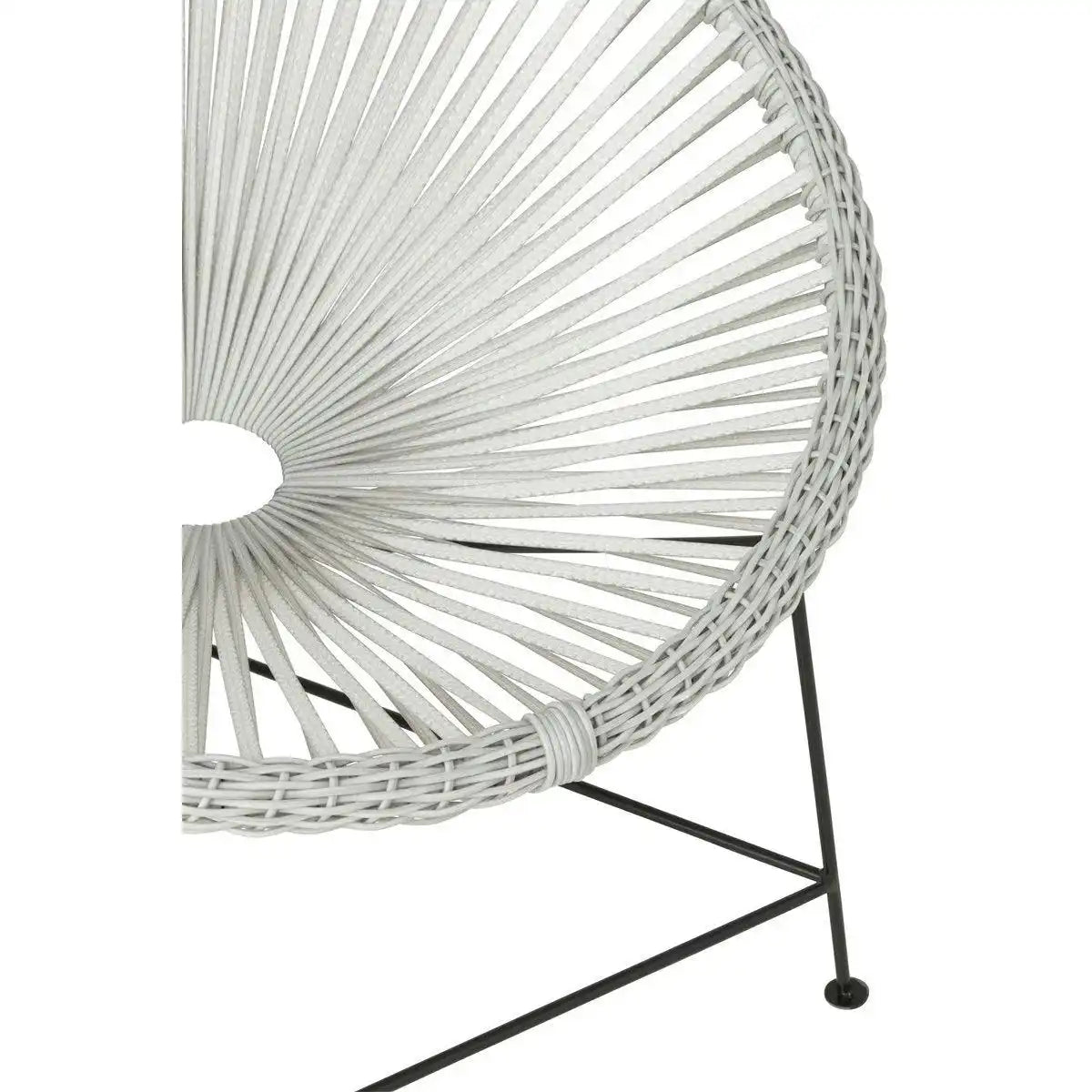 J-Line Stuhl Acapulo – Rattan/Metall – weiß - HomeDesign Knaus