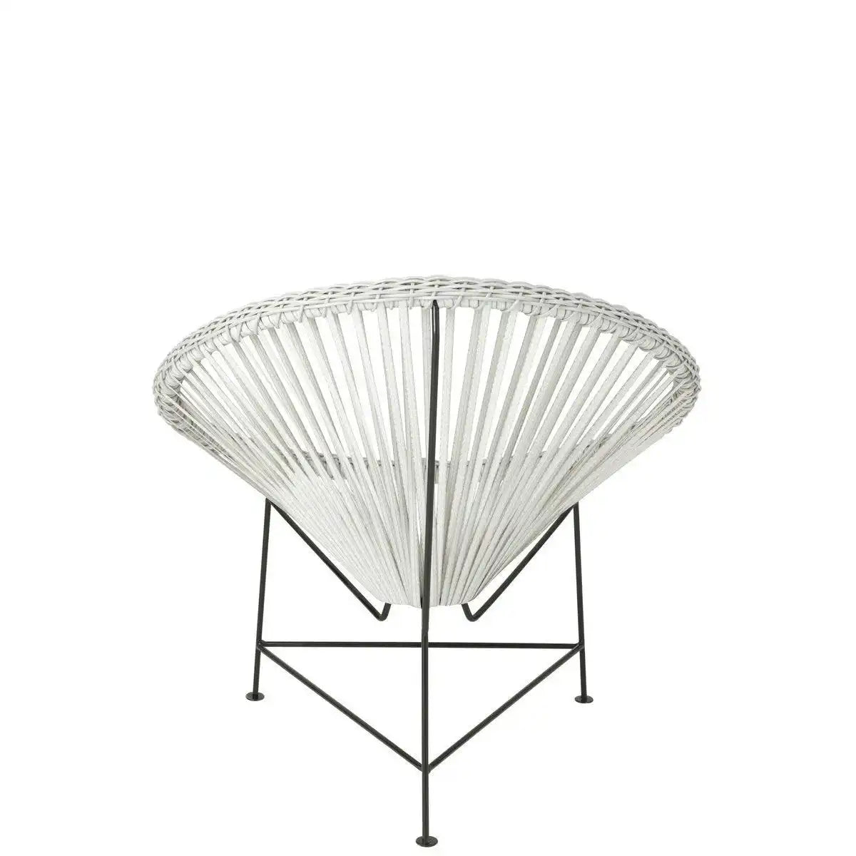 J-Line Stuhl Acapulo – Rattan/Metall – weiß - HomeDesign Knaus