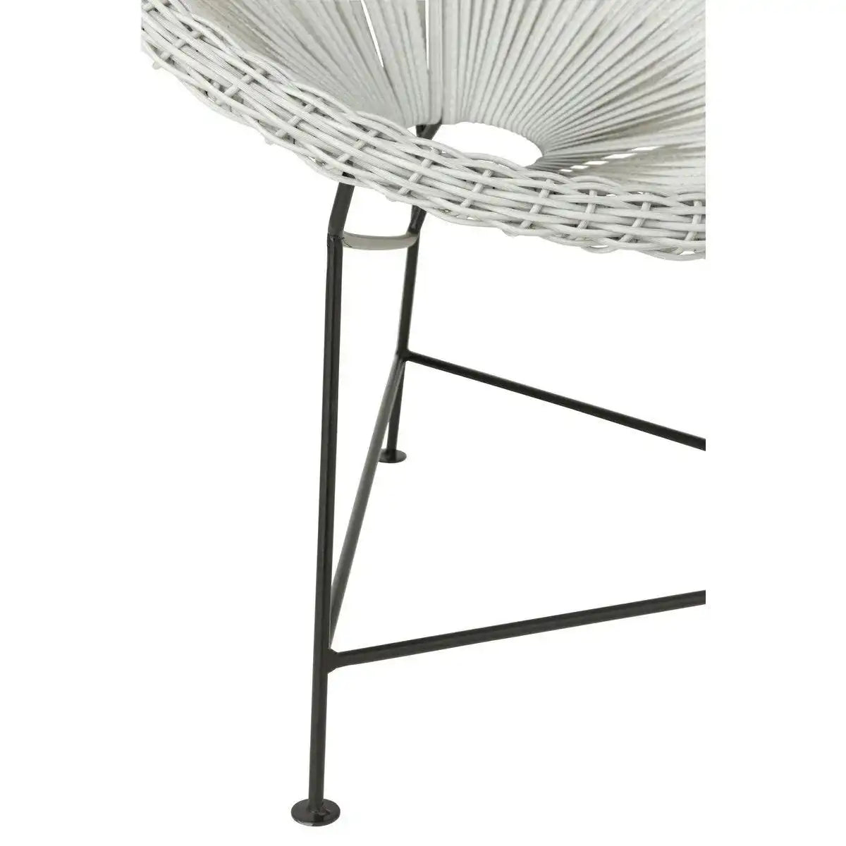 J-Line Stuhl Acapulo – Rattan/Metall – weiß - HomeDesign Knaus