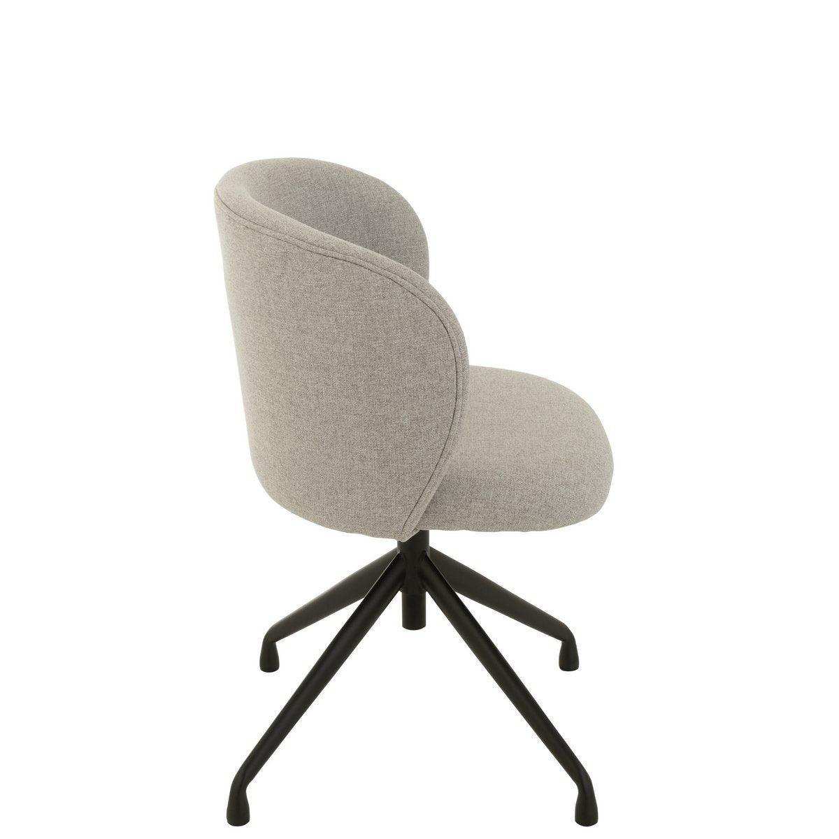 J-Line Stuhl drehbar/oben/unten, Leinengrau - HomeDesign Knaus