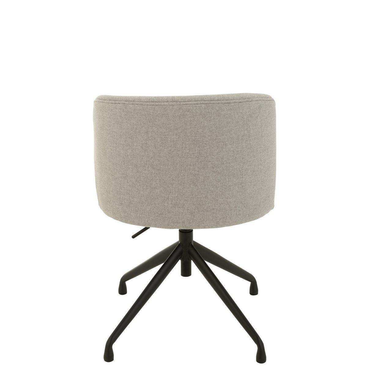 J-Line Stuhl drehbar/oben/unten, Leinengrau - HomeDesign Knaus