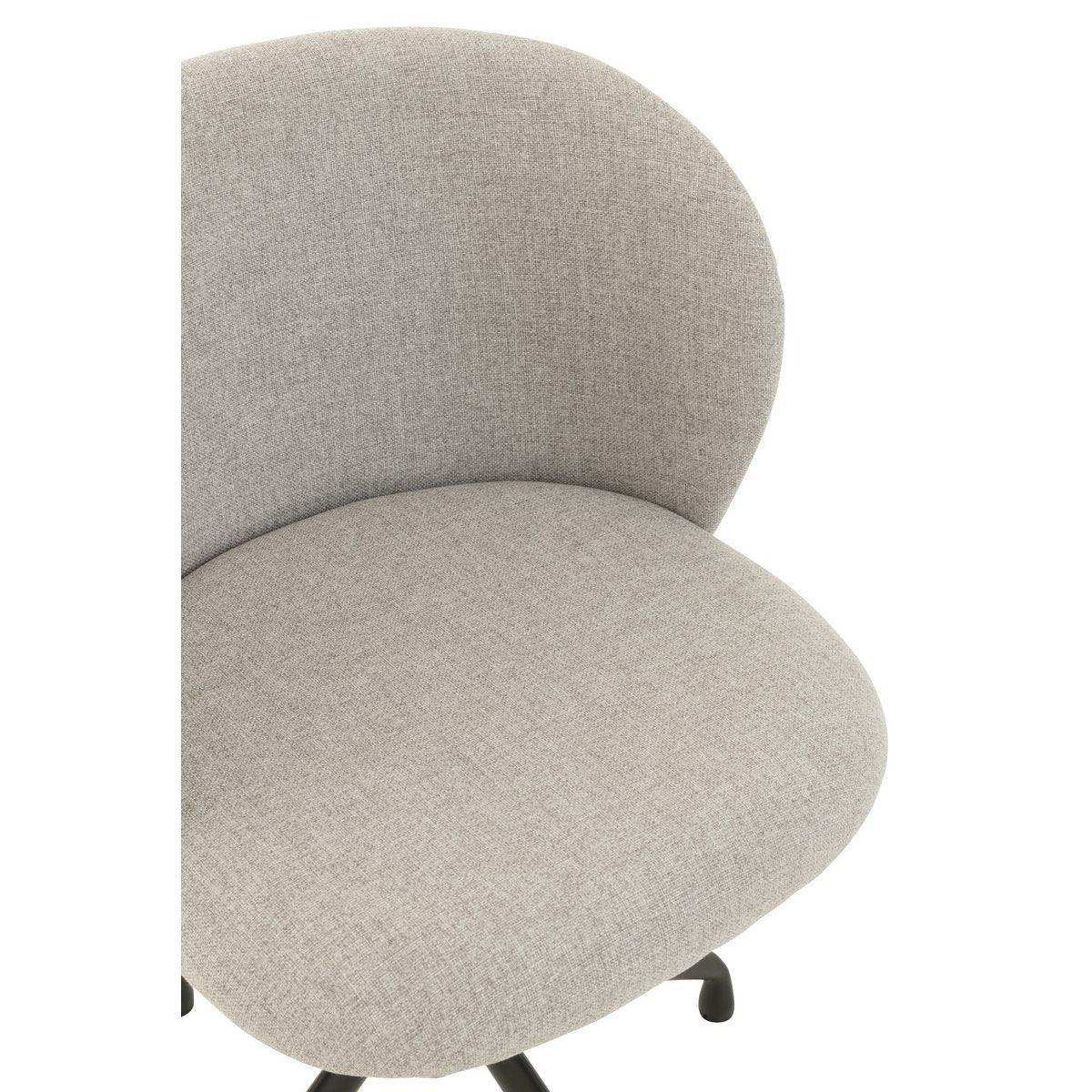 J-Line Stuhl drehbar/oben/unten, Leinengrau - HomeDesign Knaus
