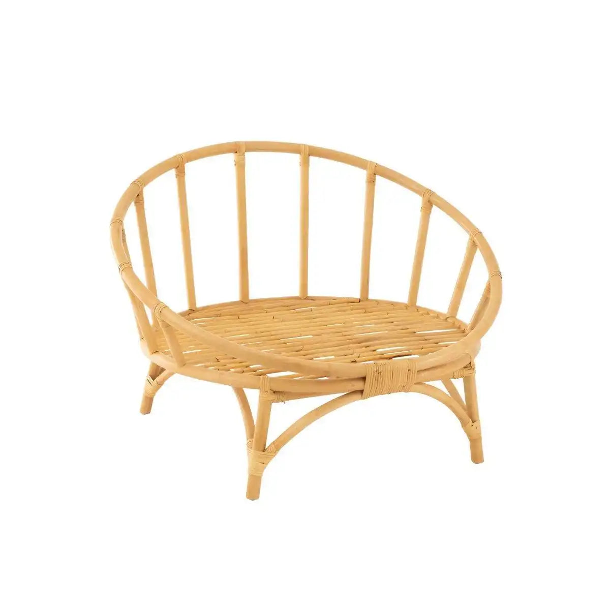 J-Line Stuhl + Kissen - Jute/Textil - Natur/Weiß - HomeDesign Knaus