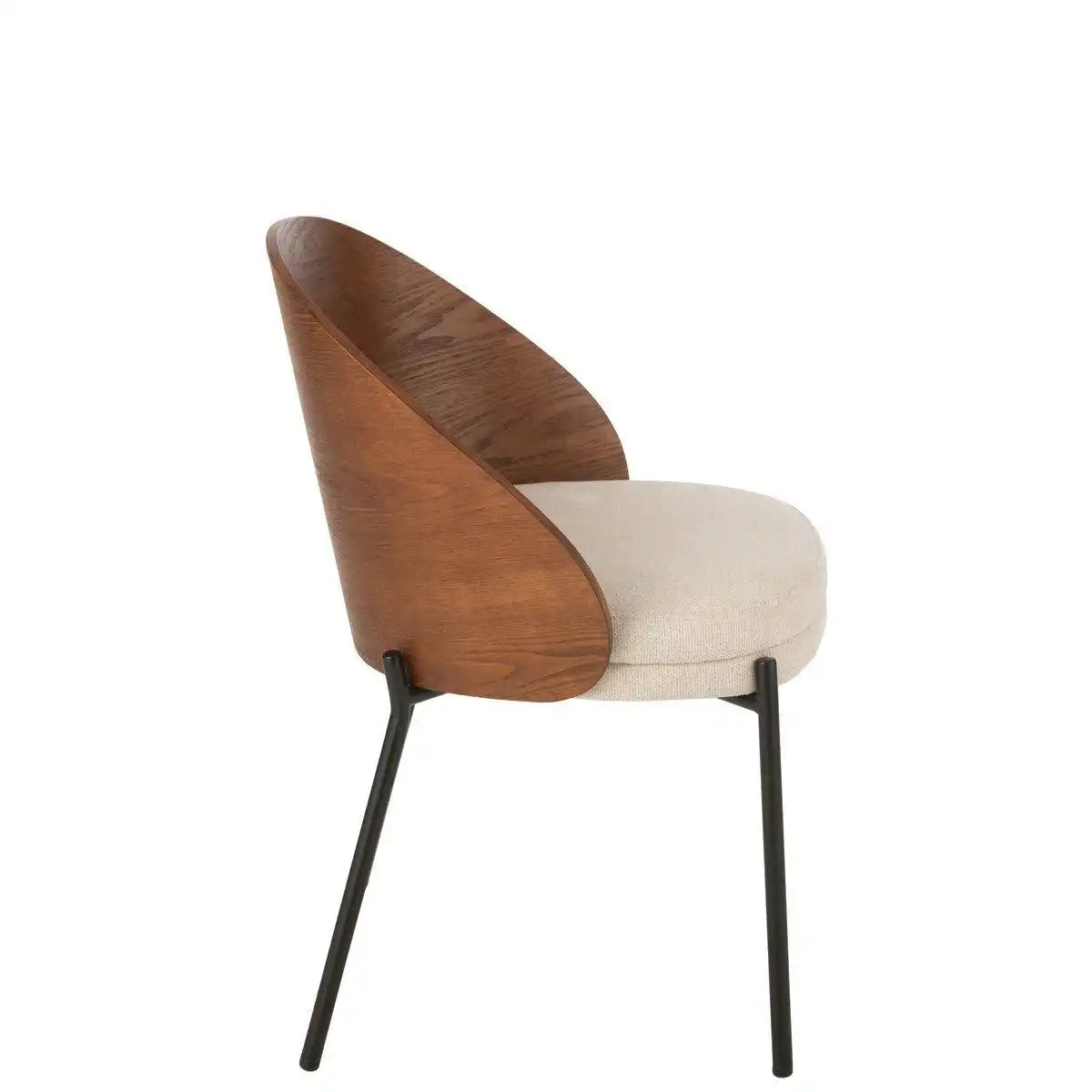 J-Line Stuhl Londe Sperrholz/Metall Braun/Beige - HomeDesign Knaus