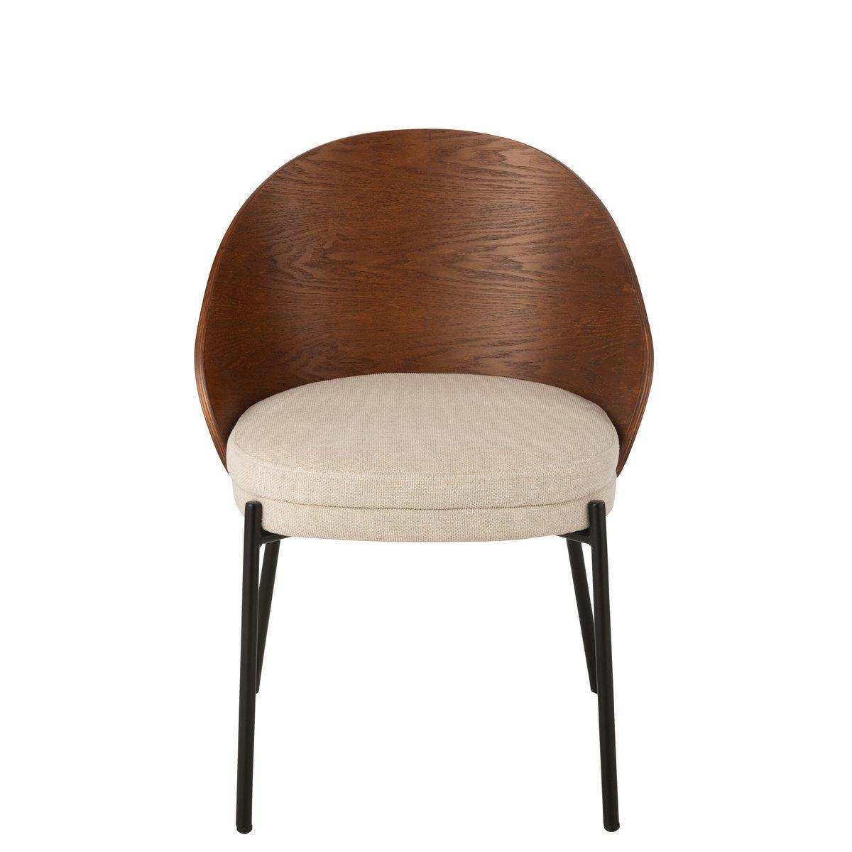 J-Line Stuhl Londe Sperrholz/Metall Braun/Beige - HomeDesign Knaus