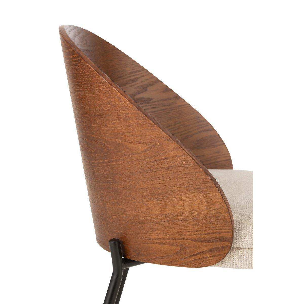 J-Line Stuhl Londe Sperrholz/Metall Braun/Beige - HomeDesign Knaus