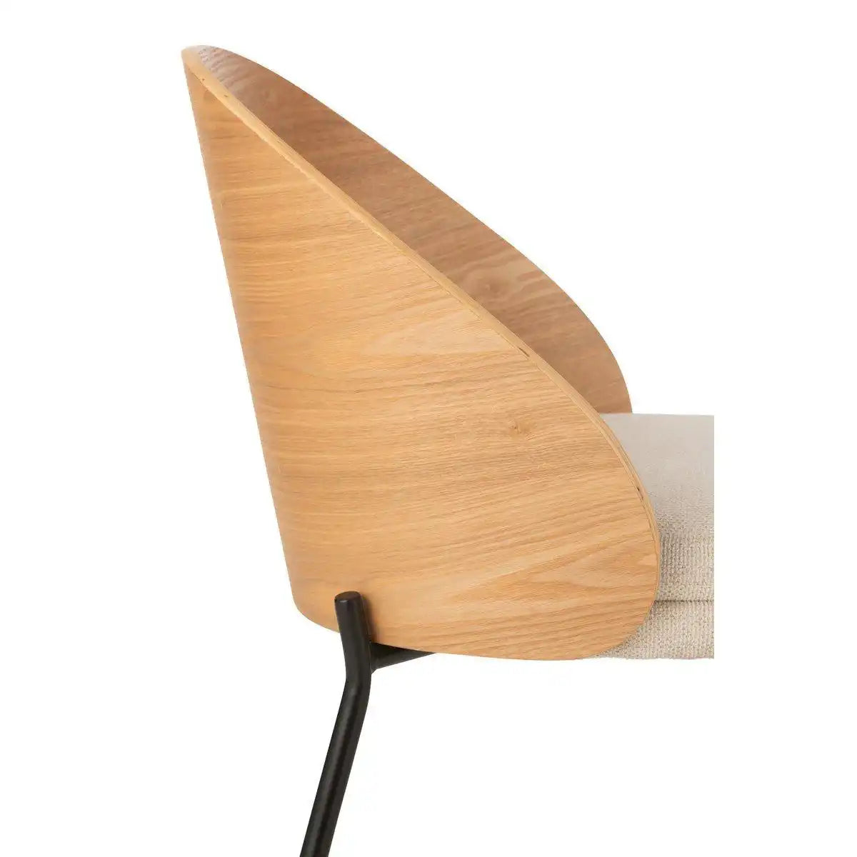 J-Line Stuhl Lone Sperrholz/Metall Natur/Beige - HomeDesign Knaus