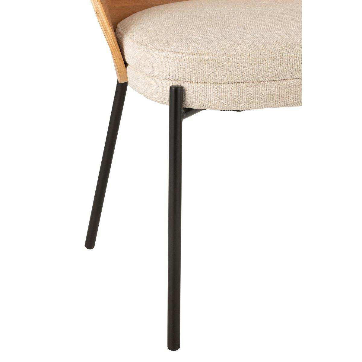 J-Line Stuhl Lone Sperrholz/Metall Natur/Beige - HomeDesign Knaus