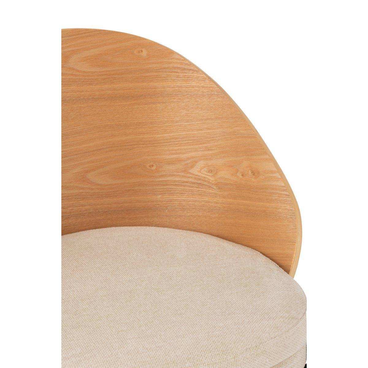 J-Line Stuhl Lone Sperrholz/Metall Natur/Beige - HomeDesign Knaus