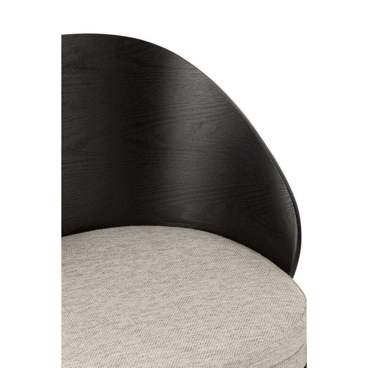 J-Line Stuhl Lone Sperrholz/Metall Schwarz/Grau - HomeDesign Knaus