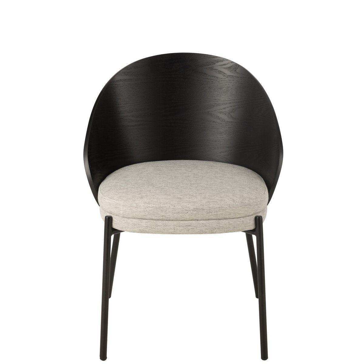 J-Line Stuhl Lone Sperrholz/Metall Schwarz/Grau - HomeDesign Knaus