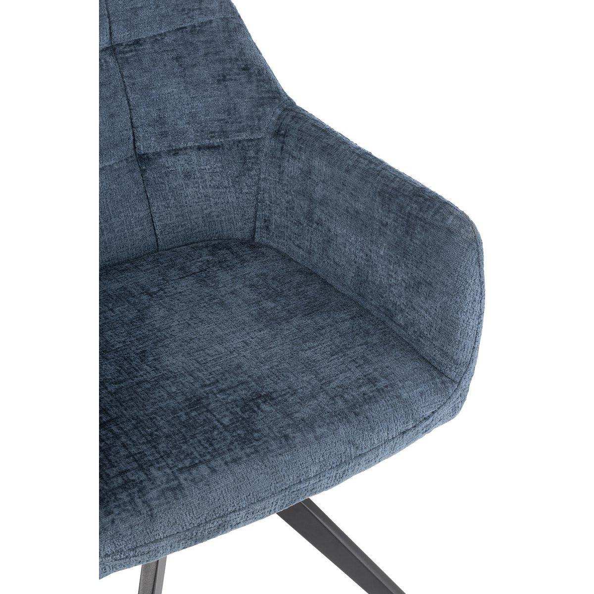J-Line Stuhl Louna Eisen/Acryl Blau - HomeDesign Knaus