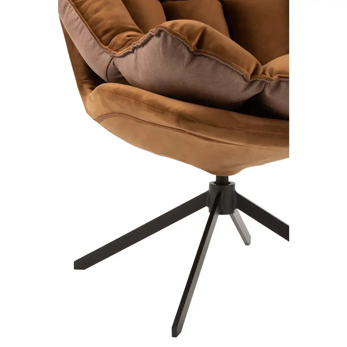 J-Line Stuhl Relax Kissen auf Gestell Textil/Metall braun - HomeDesign Knaus