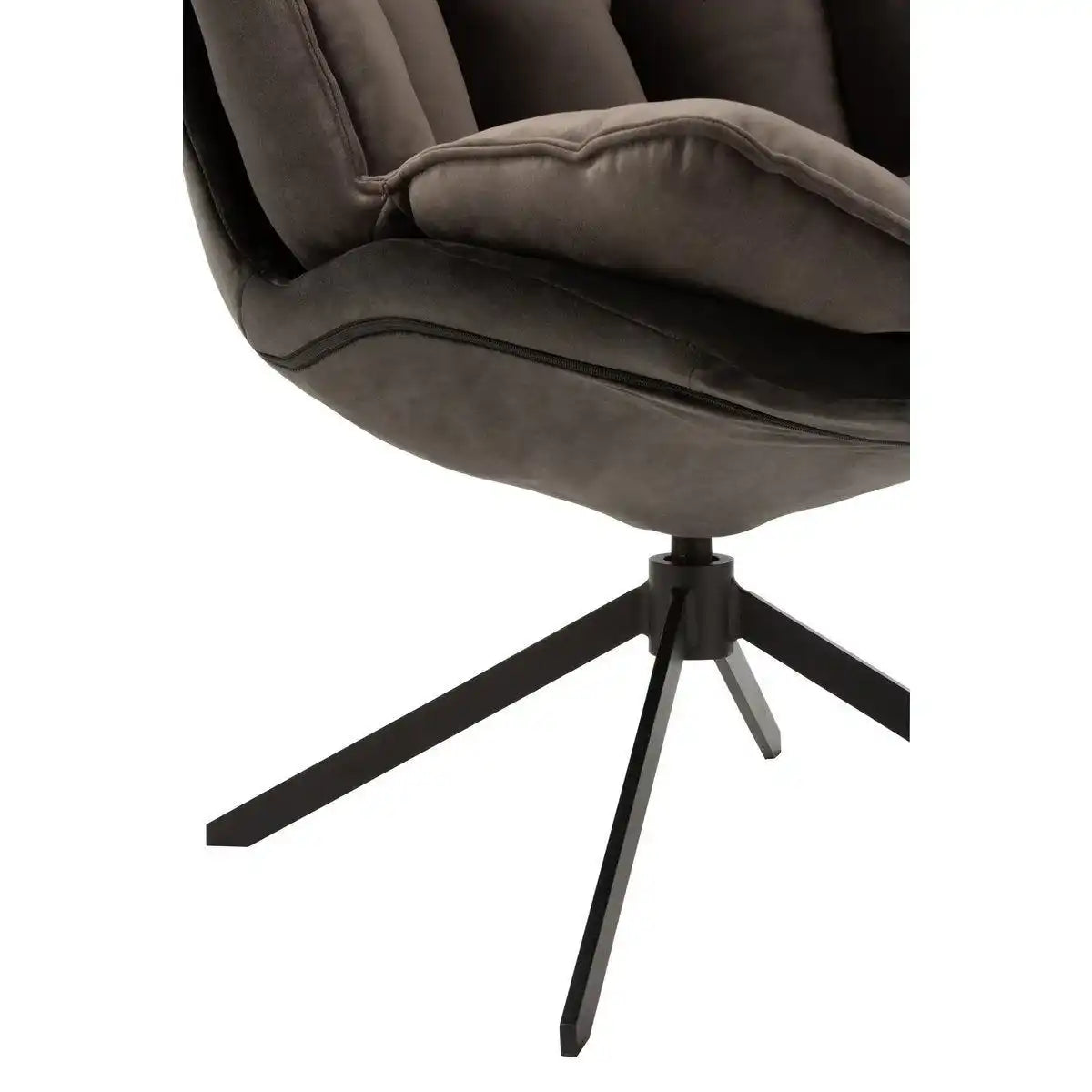 J-Line Stuhl Relax Kissen auf Gestell - Textil/Metall - Grau - HomeDesign Knaus