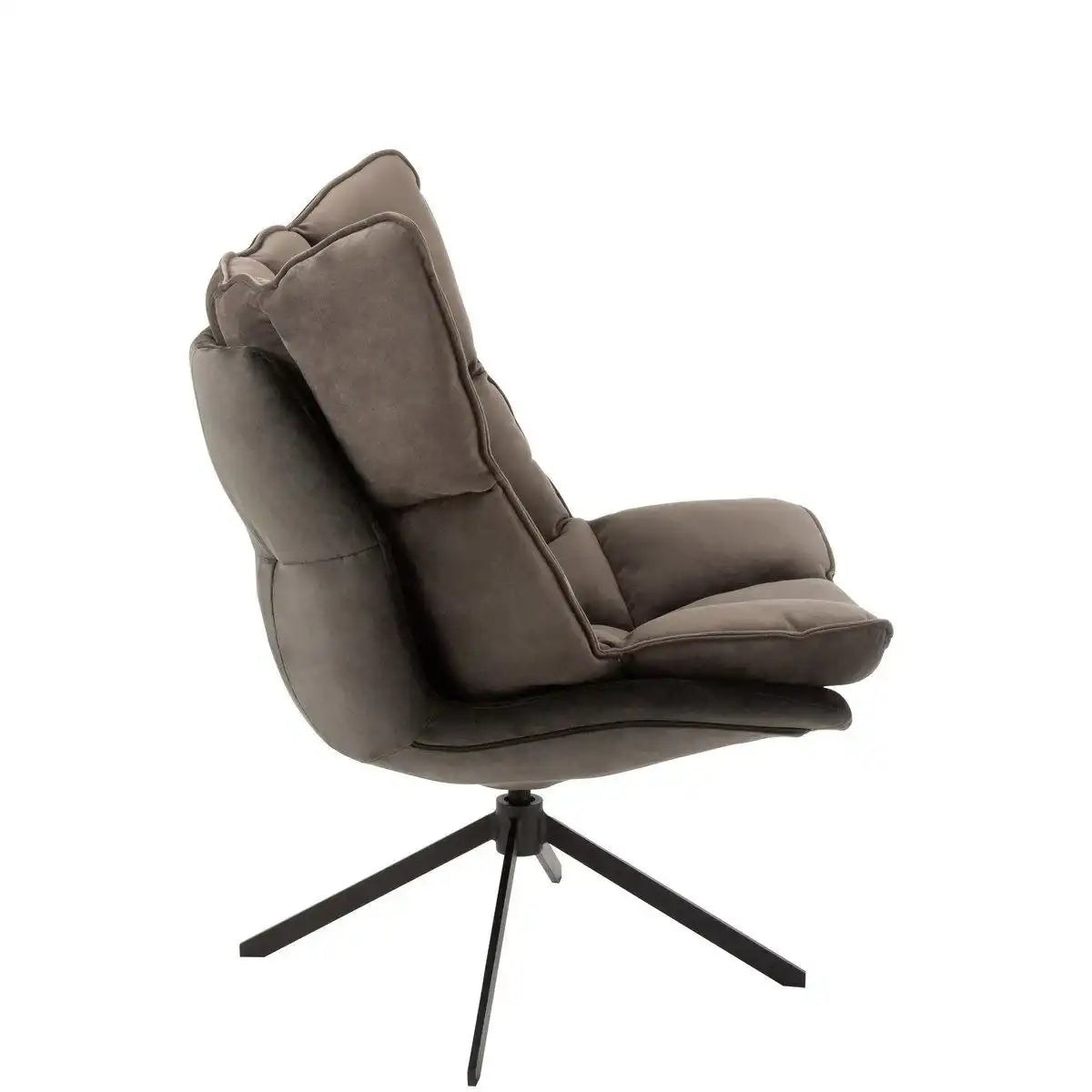 J-Line Stuhl Relax Kissen auf Gestell - Textil/Metall - Grau - HomeDesign Knaus