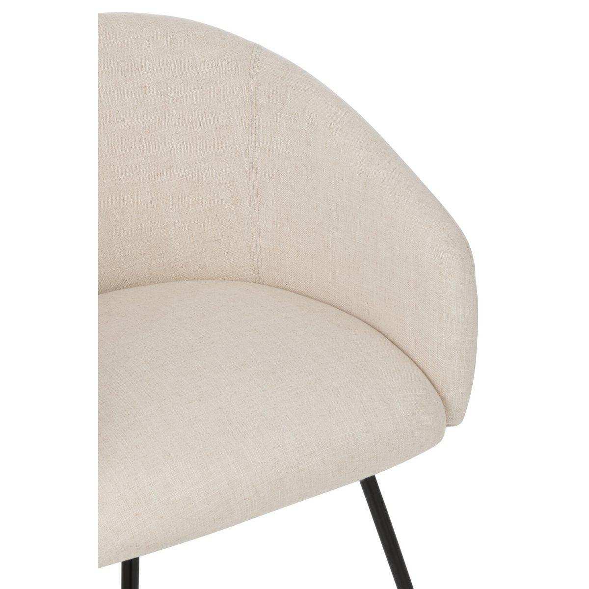 J-Line Stuhl Wales Stahl/Schaum Elfenbein - HomeDesign Knaus