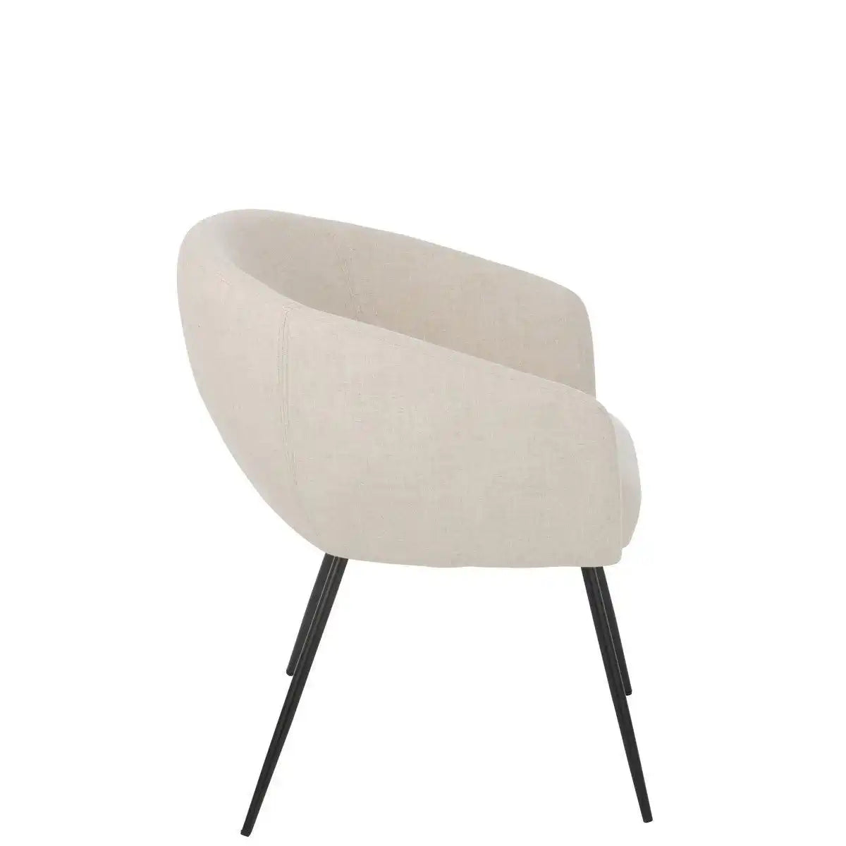 J-Line Stuhl Wales Stahl/Schaum Elfenbein - HomeDesign Knaus