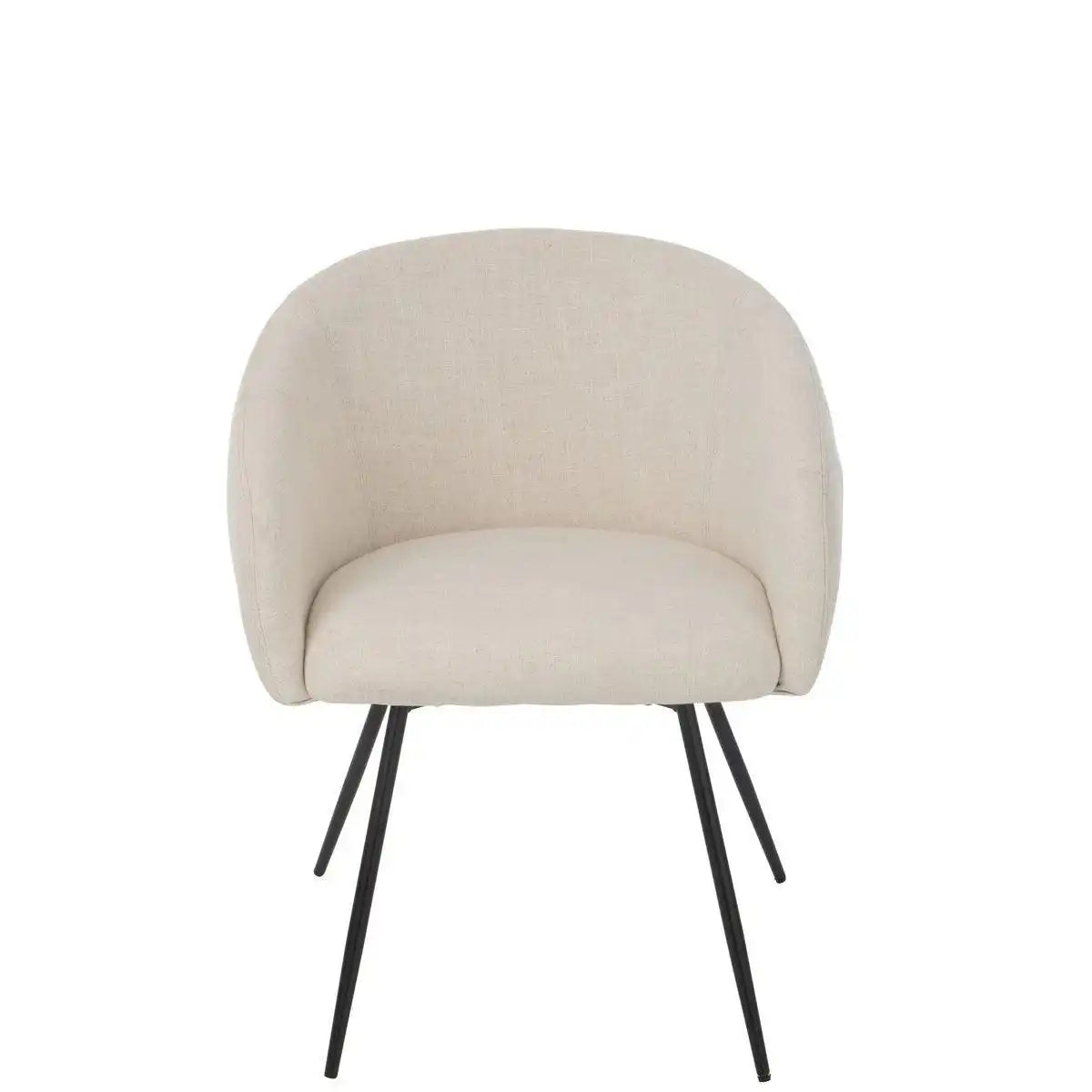 J-Line Stuhl Wales Stahl/Schaum Elfenbein - HomeDesign Knaus
