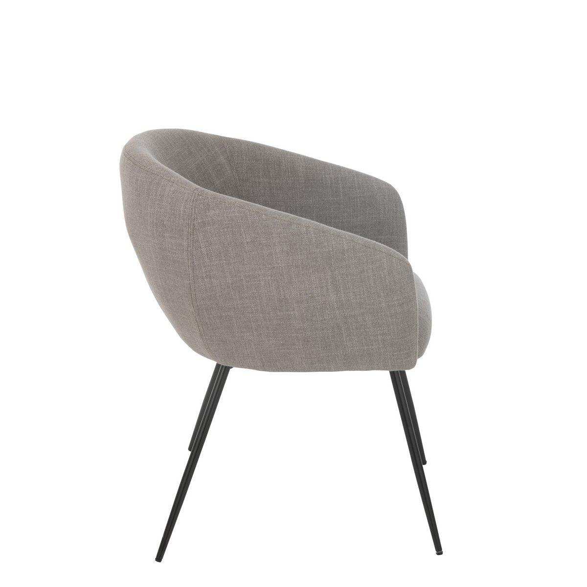J-Line Stuhl Wales Stahl/Schaum Grau - HomeDesign Knaus