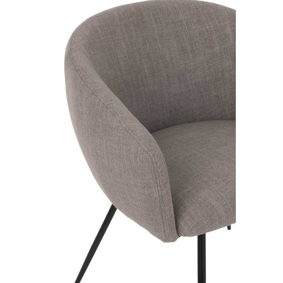 J-Line Stuhl Wales Stahl/Schaum Grau - HomeDesign Knaus